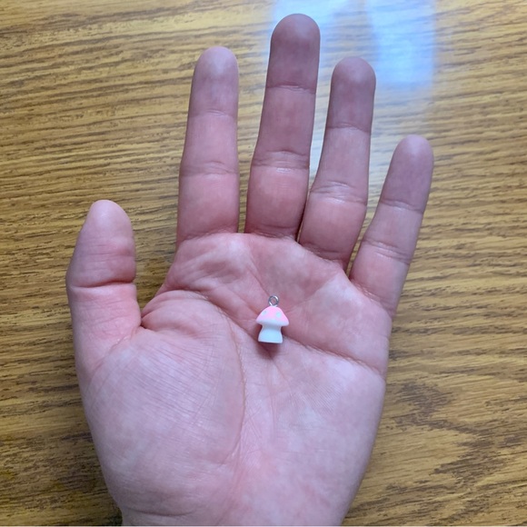 Pink Mushroom Charm Pendant - Picture 4 of 6